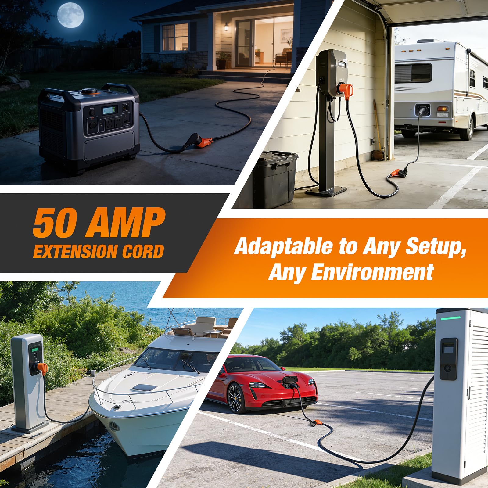 Plapower cord withstands cold down to -40°F for outdoor use