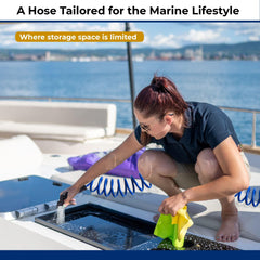 Plastair Marine SpringHose anti-salt fittings withstand harsh saltwater environments.