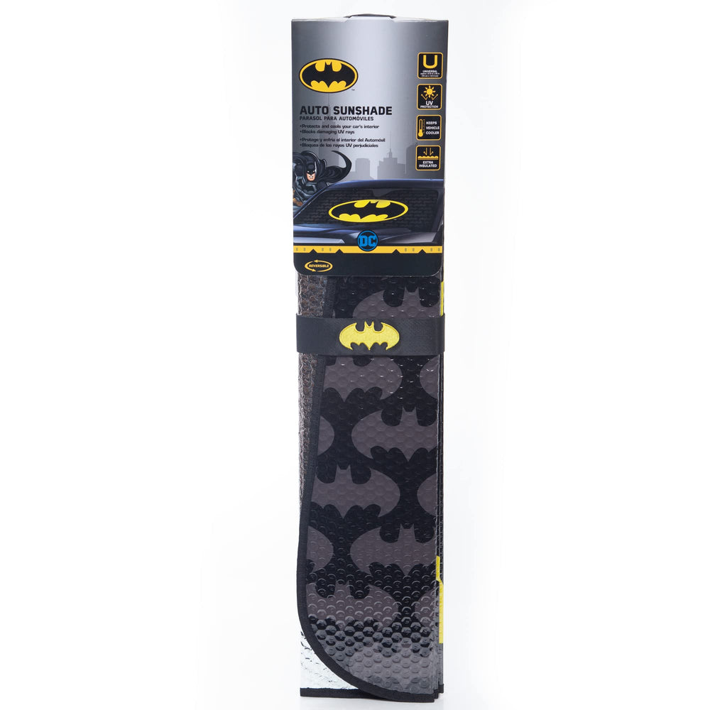 Plasticolor Batman accordion sunshade folded-compact design saves space