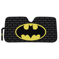 Plasticolor Batman accordion sunshade front view protects against UV rays