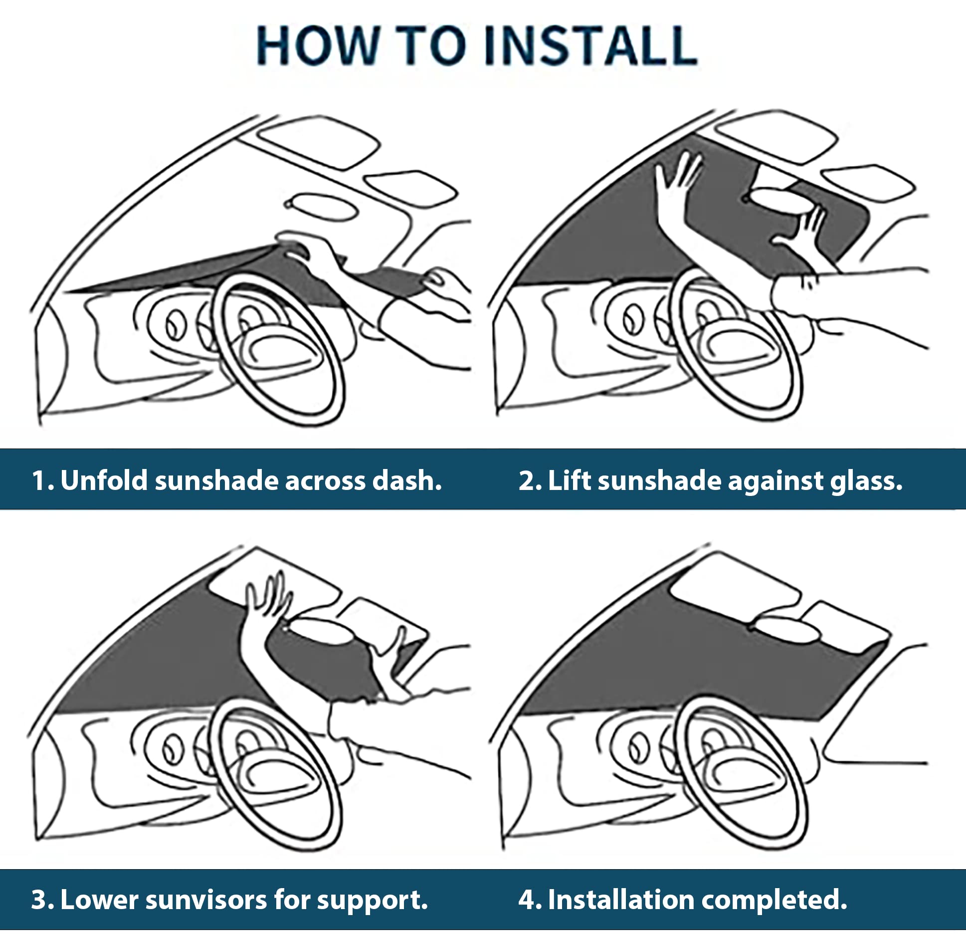 Plasticolor bubble-insulation reversible sunshade delivers durable shielding and flexibility.