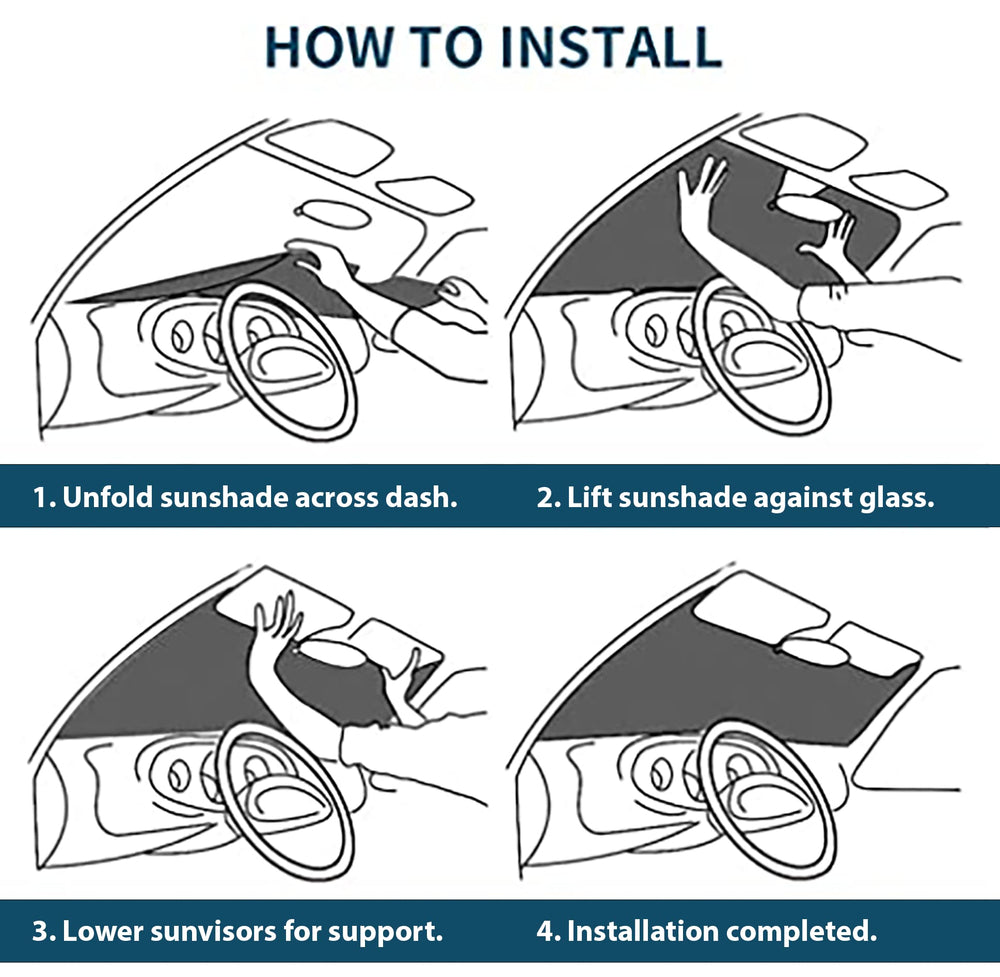 Plasticolor bubble-insulation reversible sunshade delivers durable shielding and flexibility.