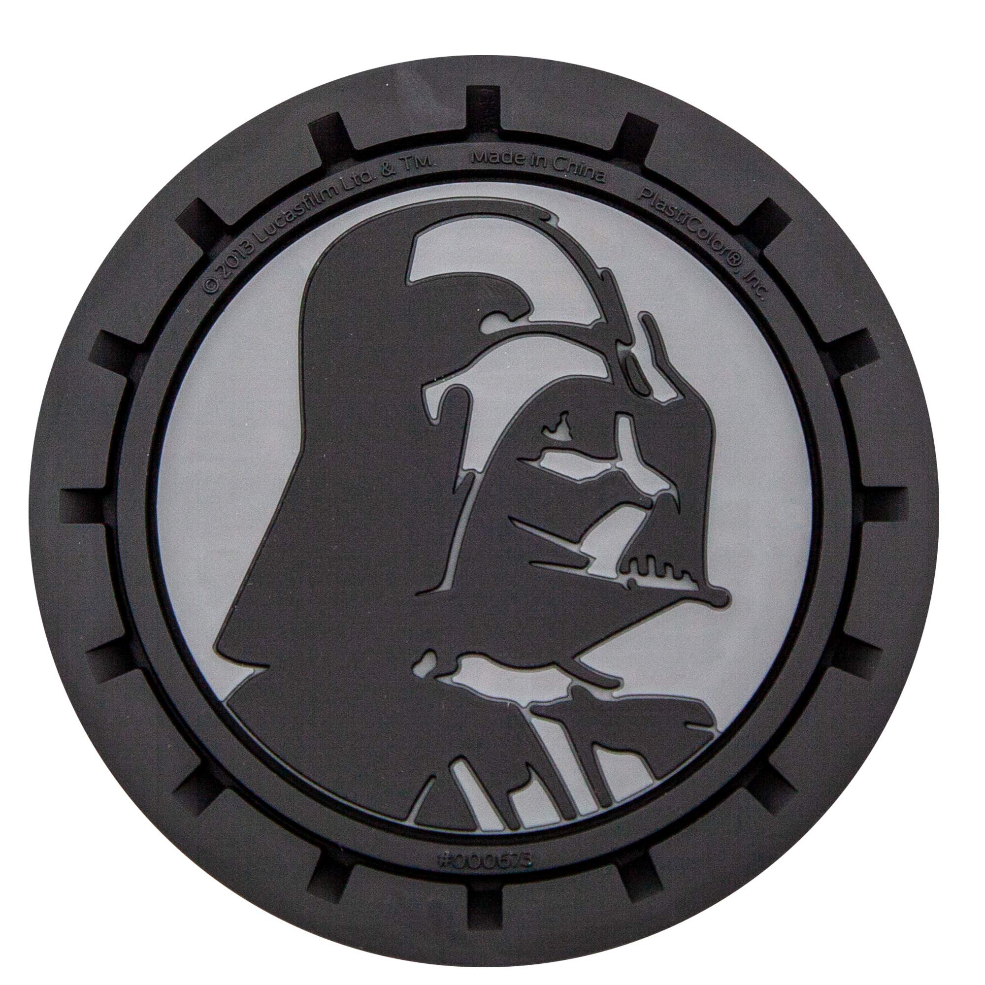 Plasticolor Darth Vader coasters showcase detailed licensed design for Star Wars fans.