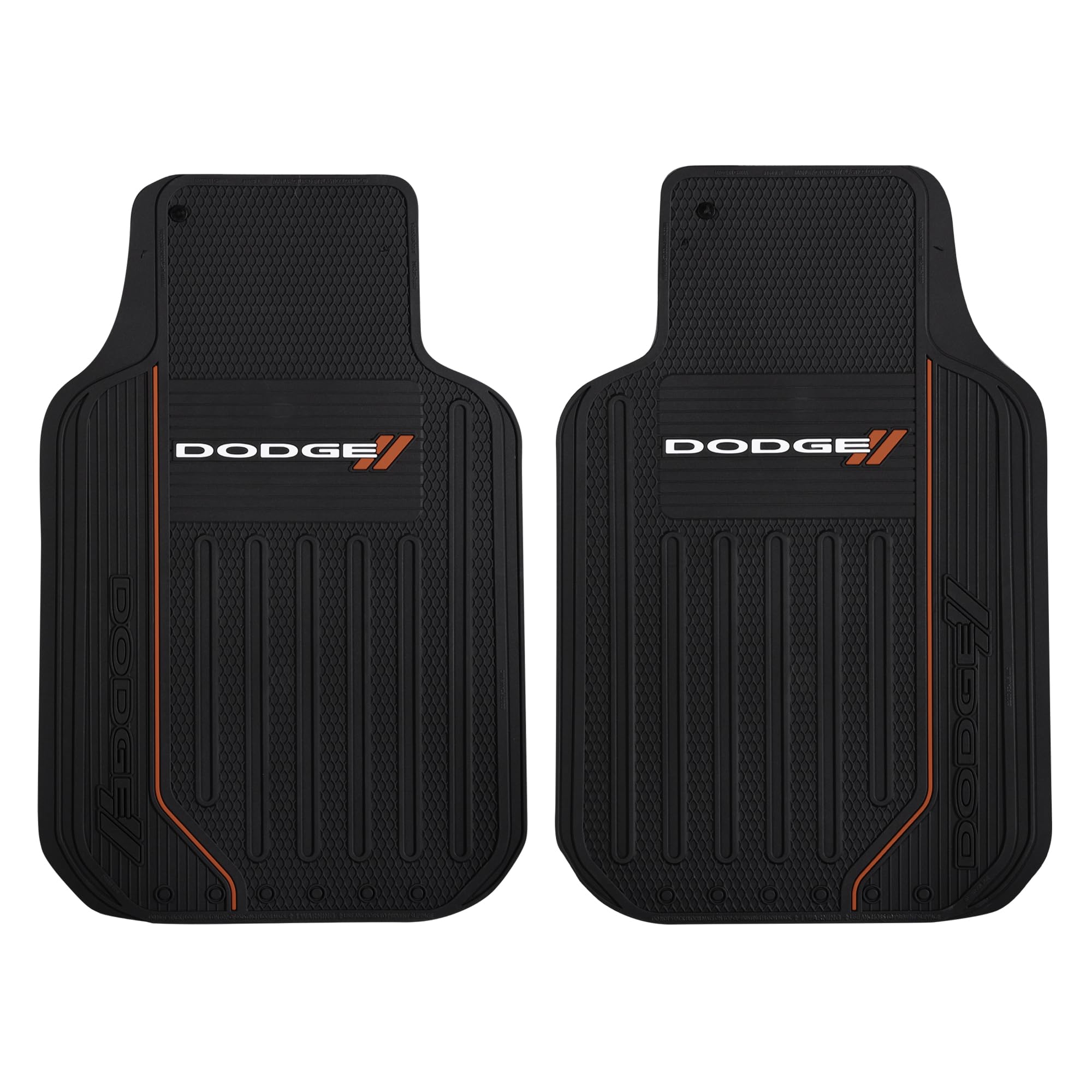 Plasticolor Elite Dodge front floor mats with bold graphics protect interior