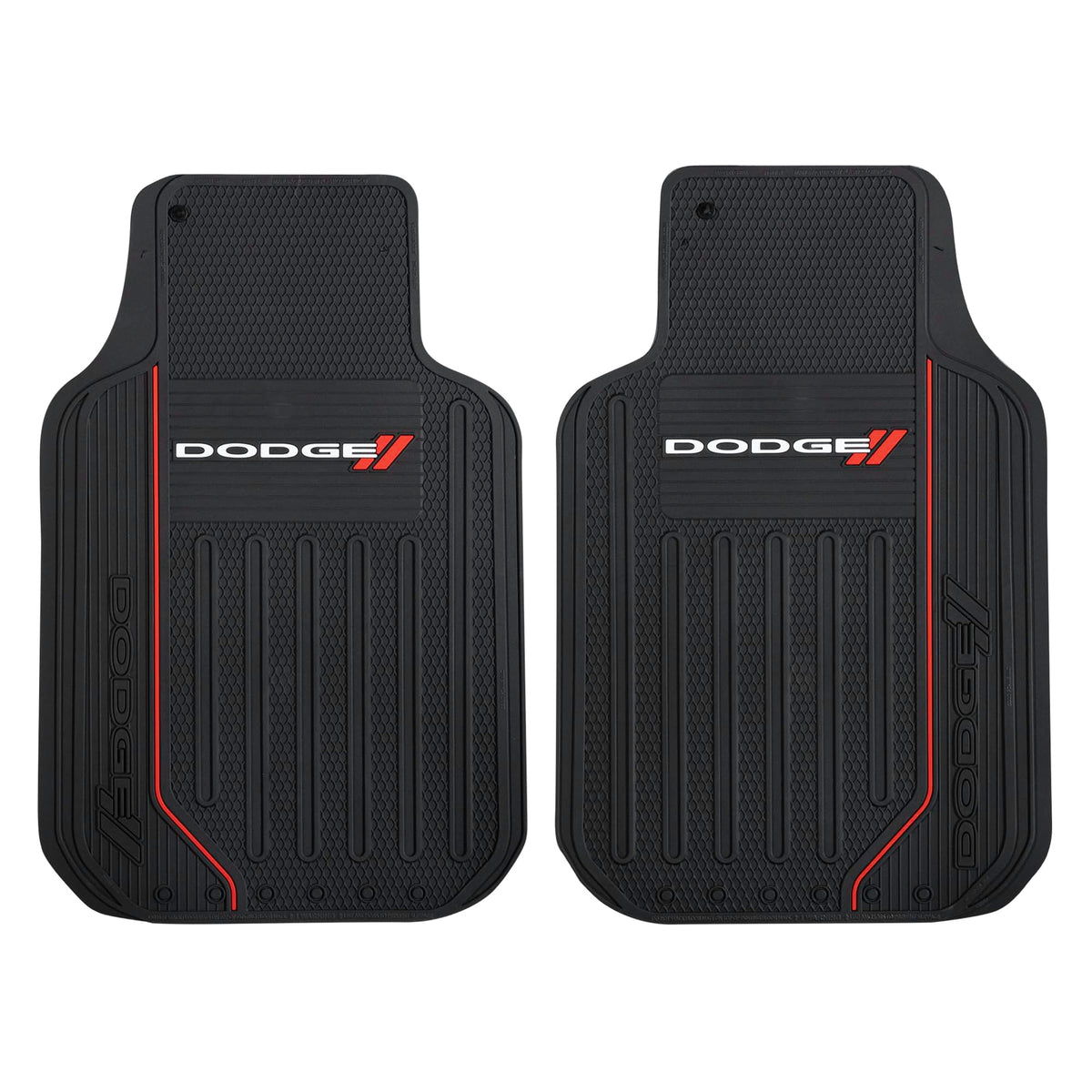 Plasticolor Elite Dodge front floor mats with bold graphics protect interior