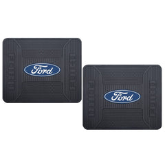 Plasticolor Ford blue oval rear mats protect rear footwells with easy-clean rubber