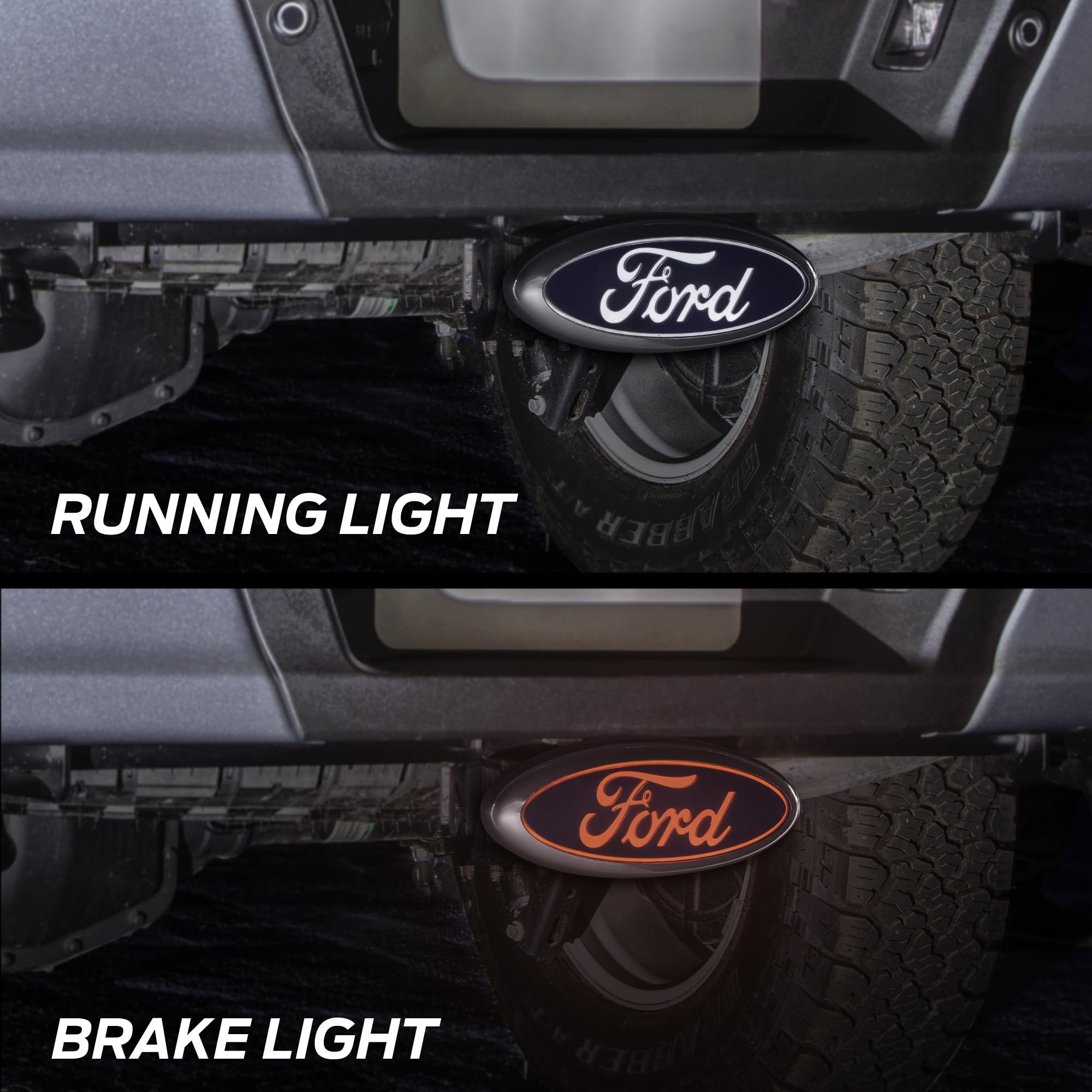 Plasticolor Ford official licensed hitch plug image highlighting corrosion-resistant plastic.