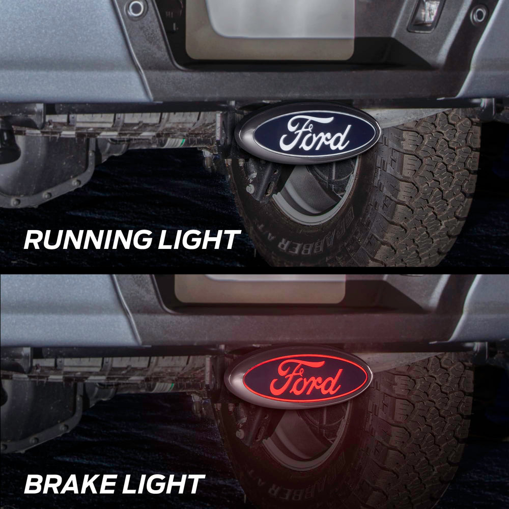 Plasticolor Ford official licensed hitch plug image highlighting corrosion-resistant plastic.