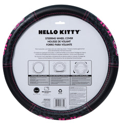 Plasticolor Hello Kitty collage wheel cover with three-view print visible from multiple angles