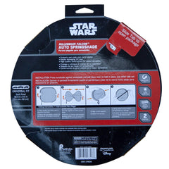 Plasticolor Star Wars Millennium Falcon sunshade two-piece attachment for versatile interior protection