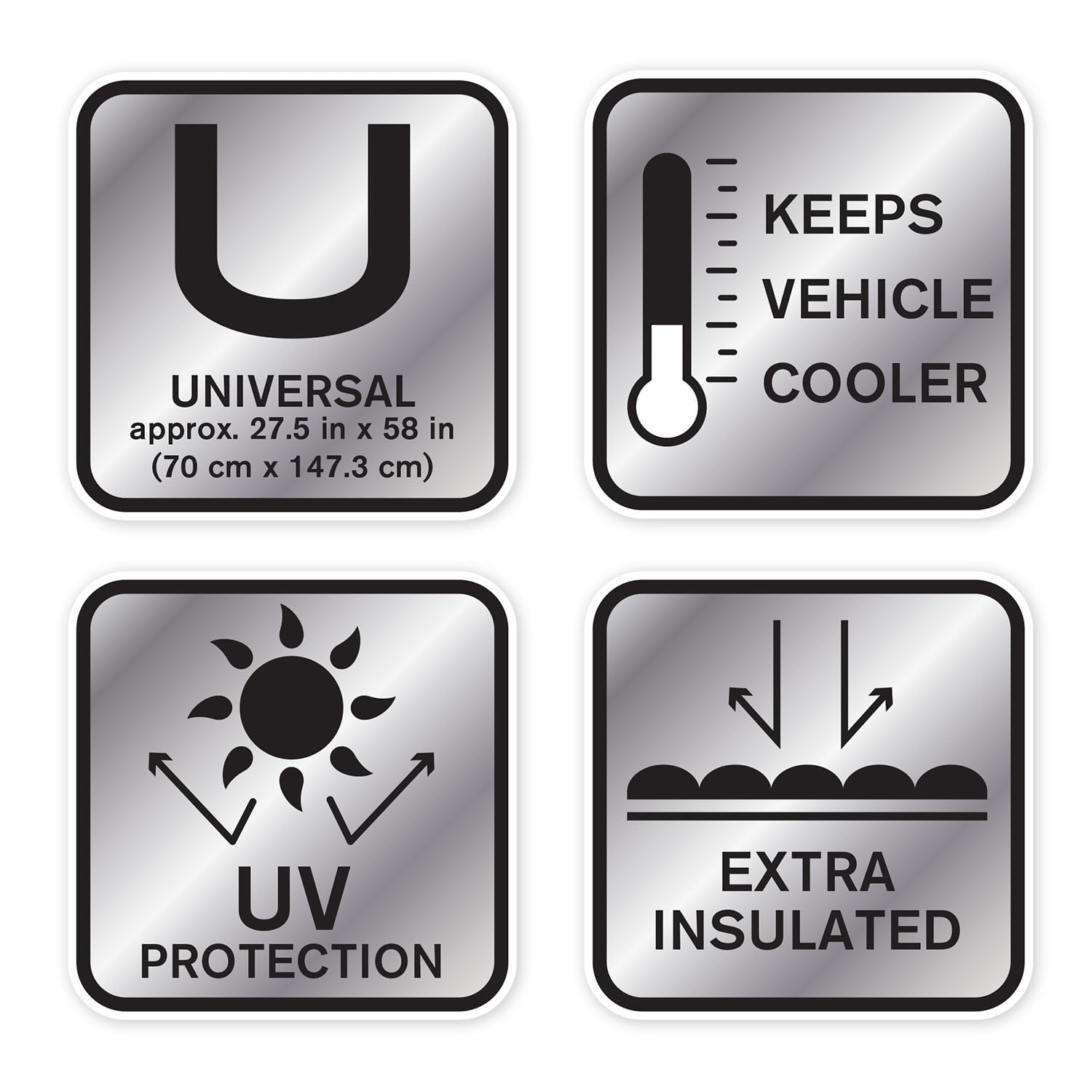 Plasticolor Star Wars sunshade installed in car, protecting interior from sun
