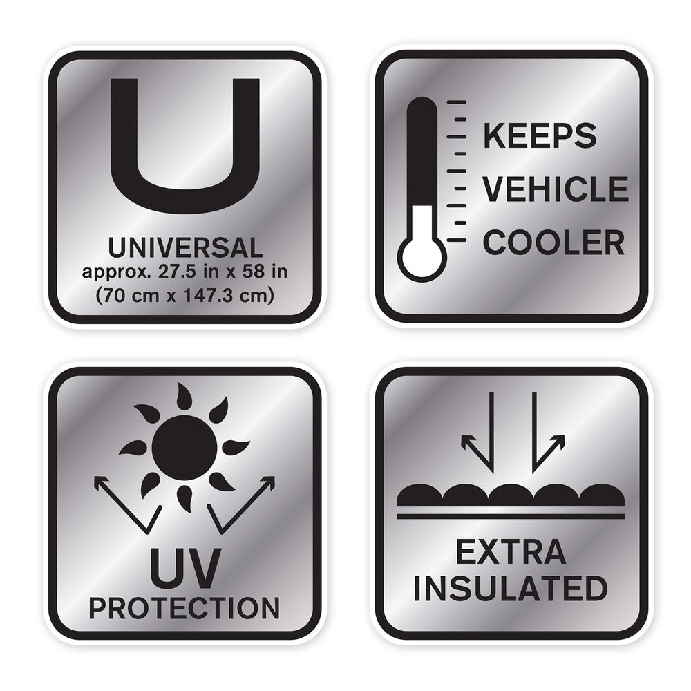Plasticolor Star Wars sunshade installed in car, protecting interior from sun