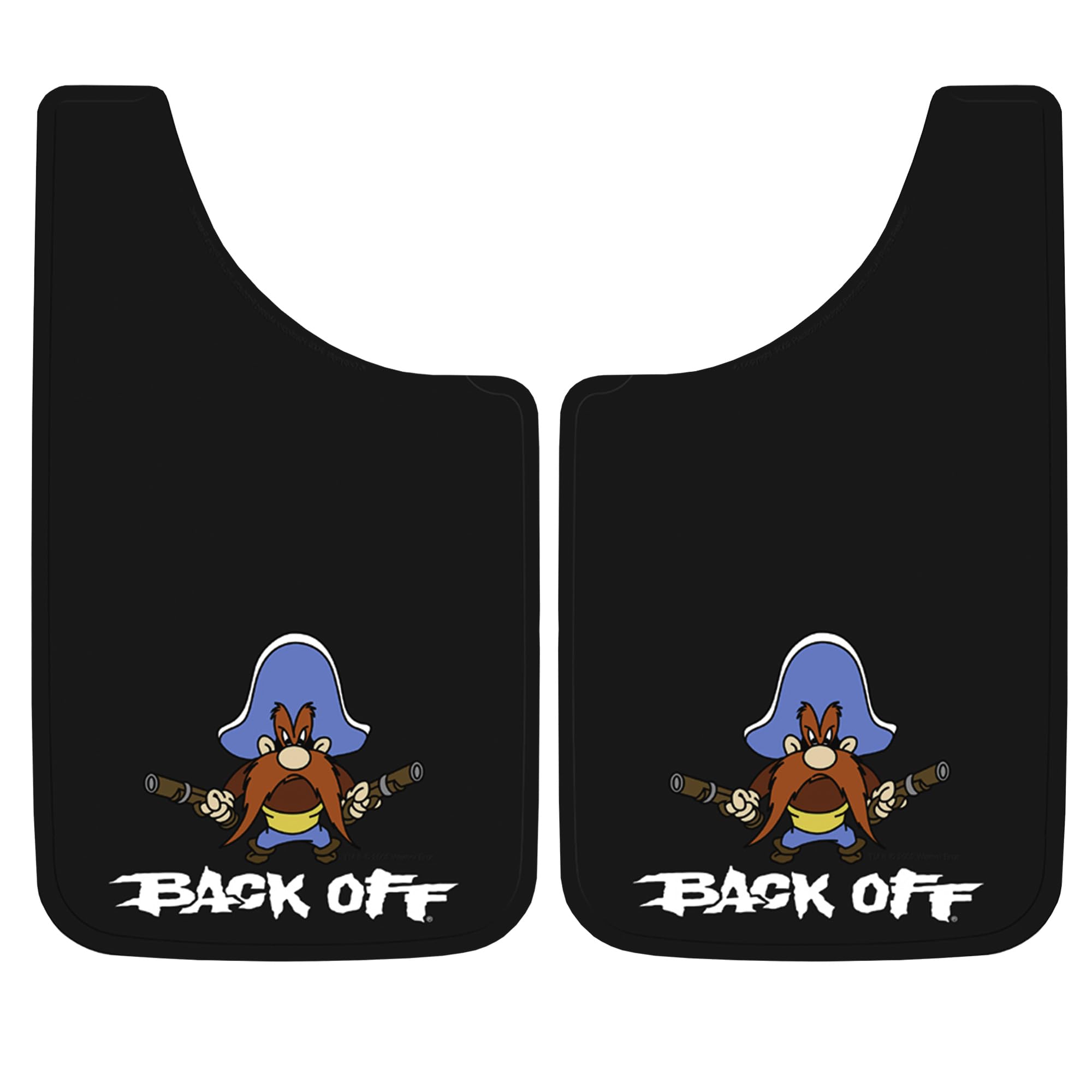 Plasticolor Yosemite Sam Back Off mud guards with fiberglass backing for lasting shape.