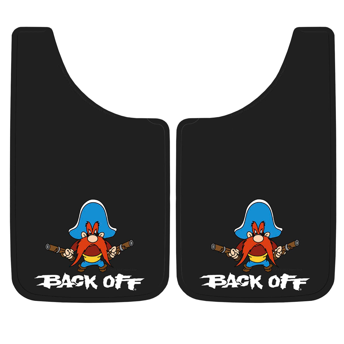 Plasticolor Yosemite Sam Back Off mud guards with fiberglass backing for lasting shape.