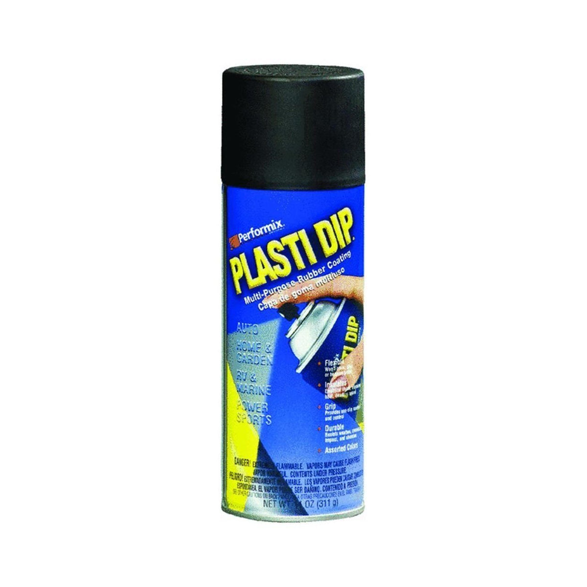 Plasti Dip Black 11203 aerosol can shown for versatile DIY coatings