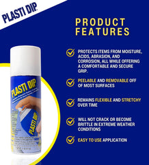 Even spray coverage from Plasti Dip White improves surface protection.