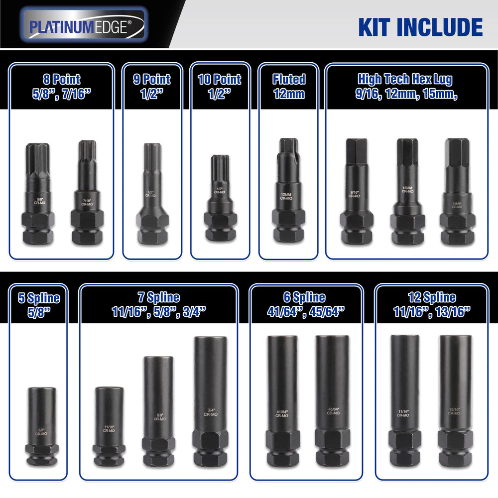 PLATINUMEDGE hand-tool use demonstrates controlled lug nut removal.