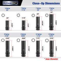 PLATINUMEDGE hex lug key designed for precise hex nut removal.