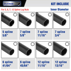PLATINUMEDGE star lug key provides fast access to star nuts.