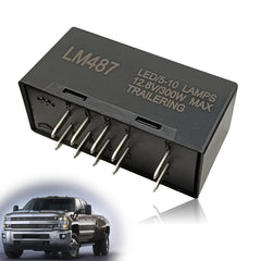 Pleoos 10-Pin Flasher Relay front view for GM models, showing compact, ready-to-install design.