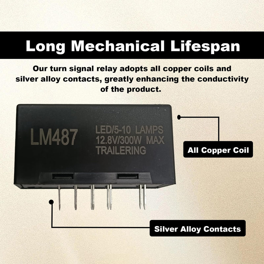 Pleoos 10-Pin Flasher Relay packaging with OEM-number references for quick verification.