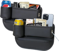PLEW anti-drop gap filler 2-pack secures items in car seat gap with a slim profile.
