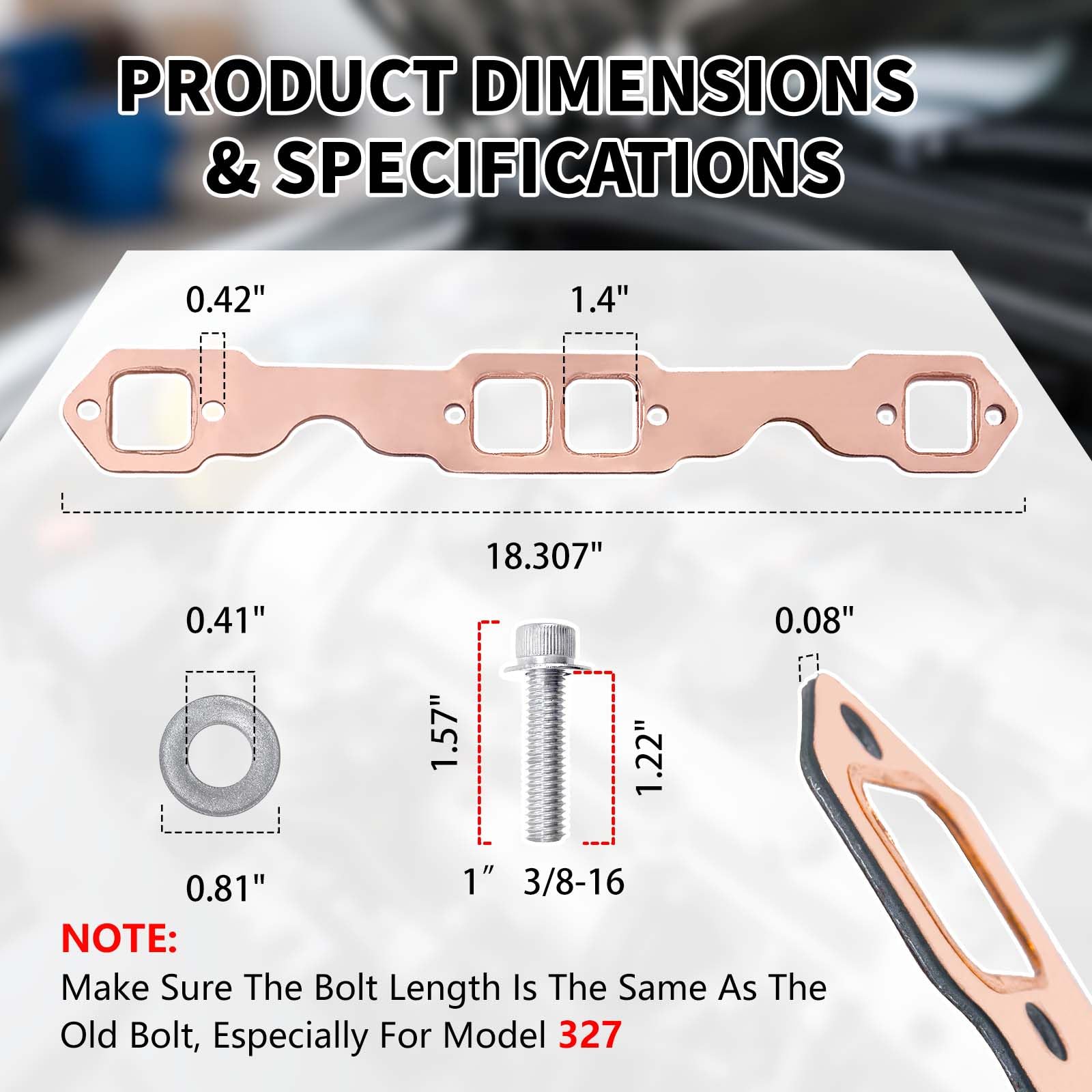 PLKHCU SBC stainless bolts kit package ready for corrosion-resistant installation