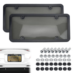 PLALEI clear license plate cover and frame protects your plate from scratches and theft