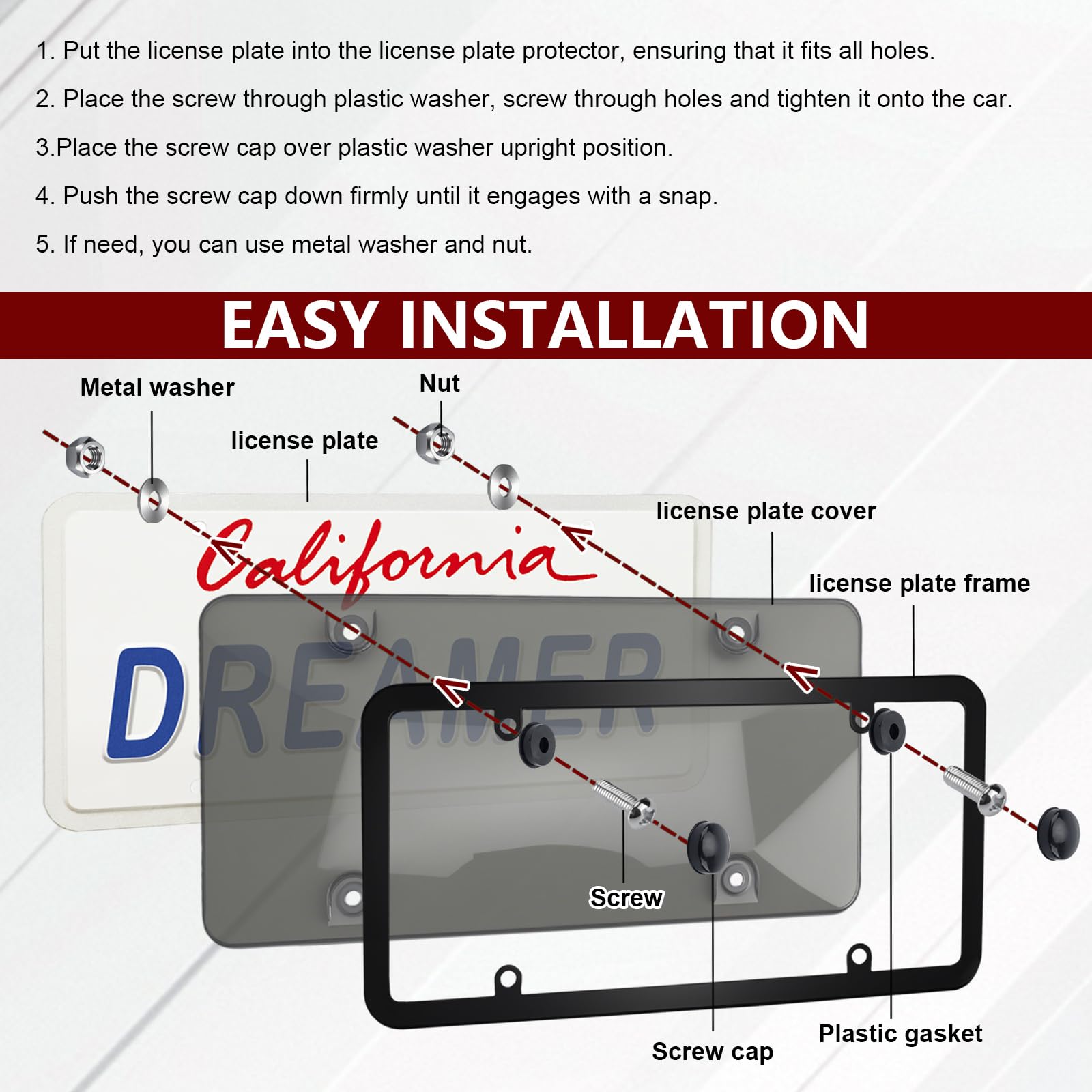 PLALEI UV-resistant frame resists rust and weathering for durable protection