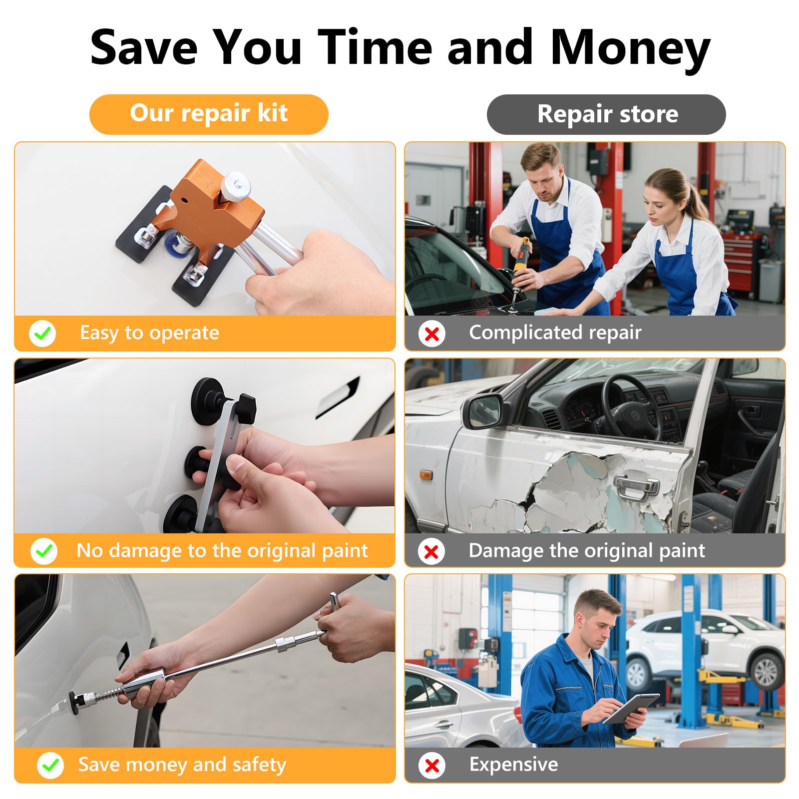 Ployroum adhesive pins set for dent repair
