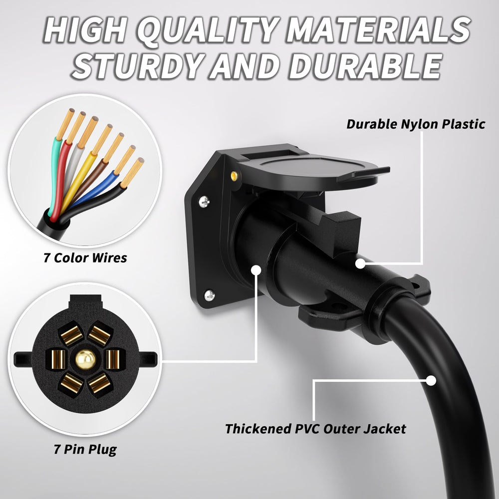 PlugSaf Color-Coded 7-Wire Bundle for safer trailer connections.