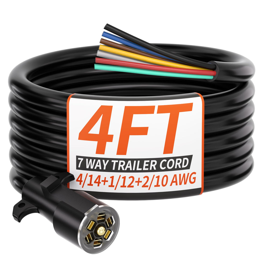 PlugSaf 7-pin trailer plug front view for reliable towing compatibility.