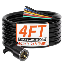 PlugSaf 7-pin trailer plug front view for reliable towing compatibility.