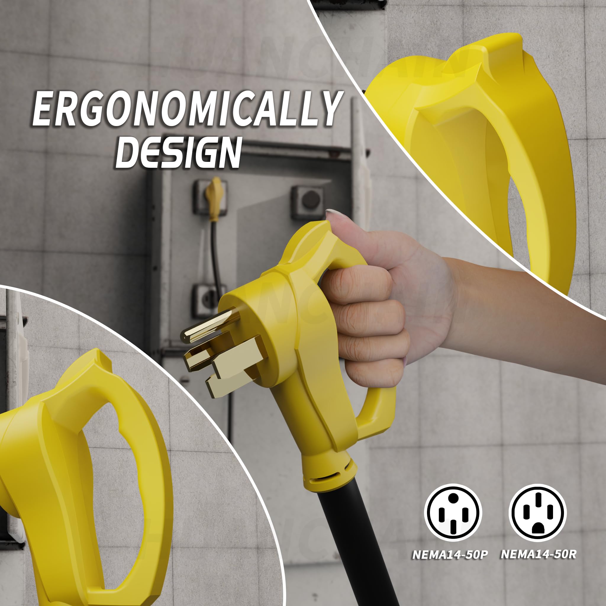 Flexible jacket on the PlugSaf cord resists wear and adapts to tight spaces.