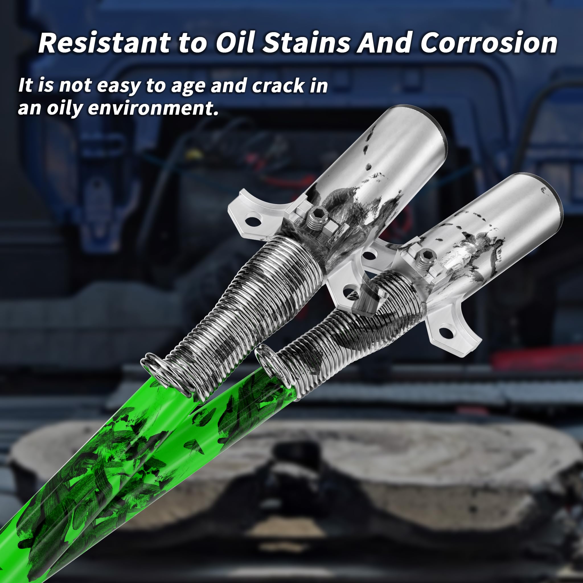PlugSaf spiral wrap protects hoses from abrasion and snagging.