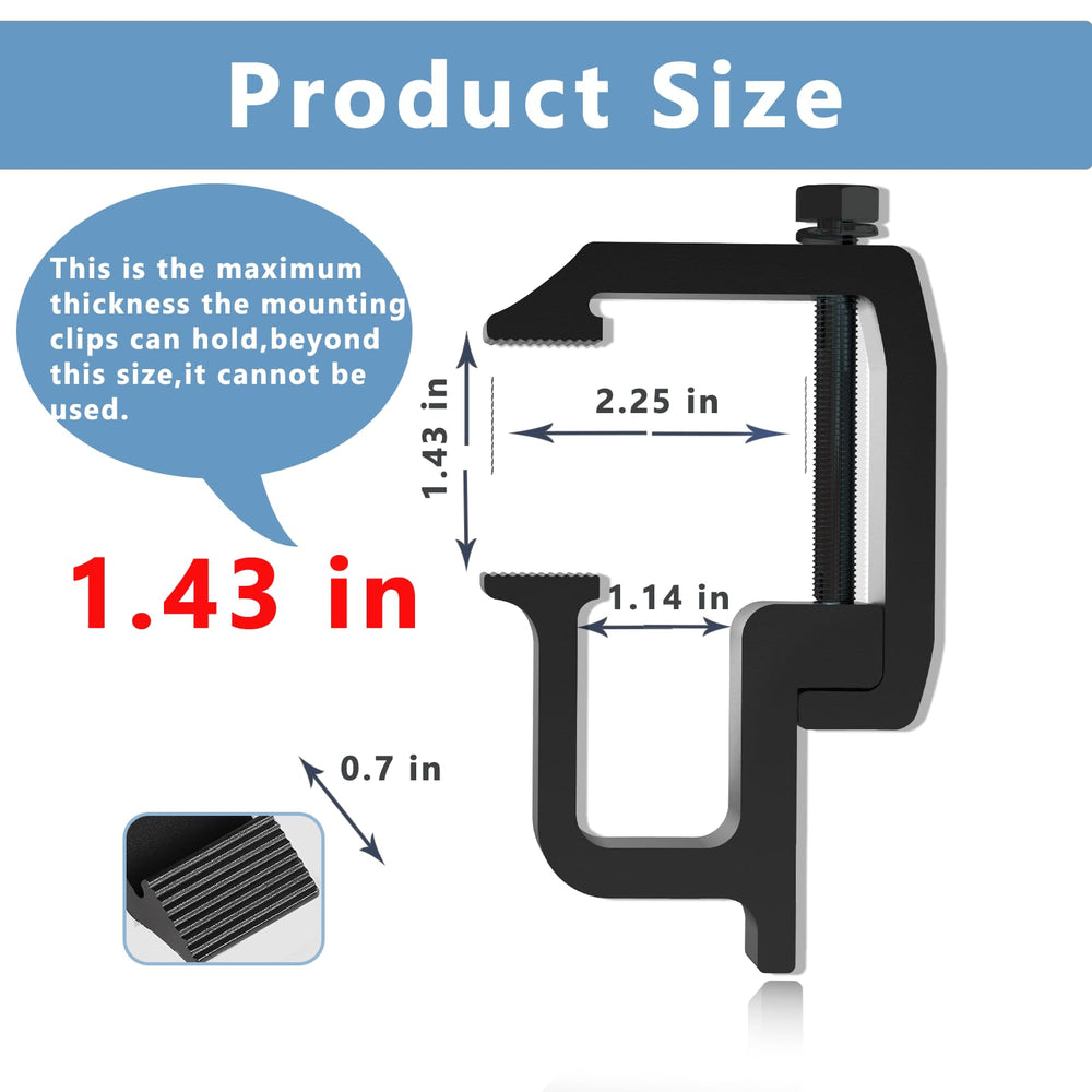 Plumrelos truck bed clamps with serrated grip for anti-loose security.