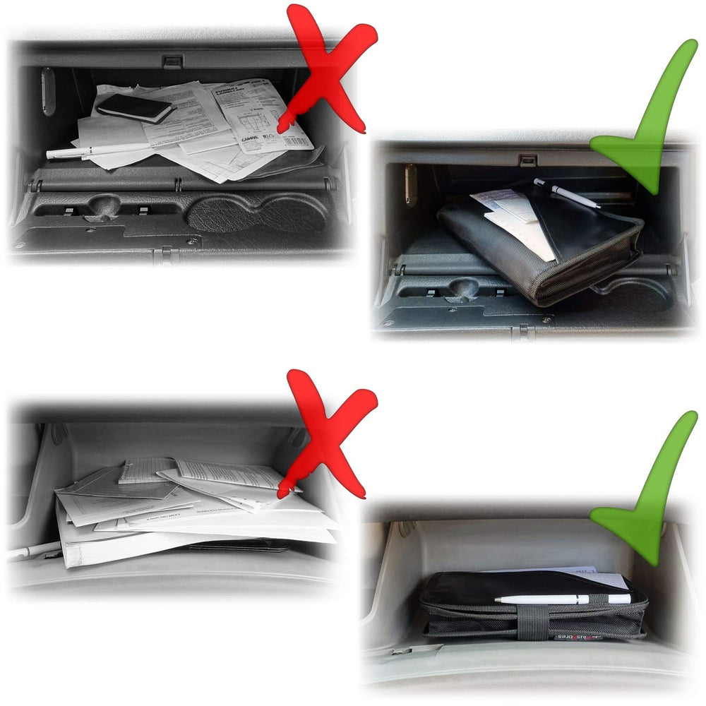 PlusXpres exterior quick-access pocket stores coupons and frequently used papers.