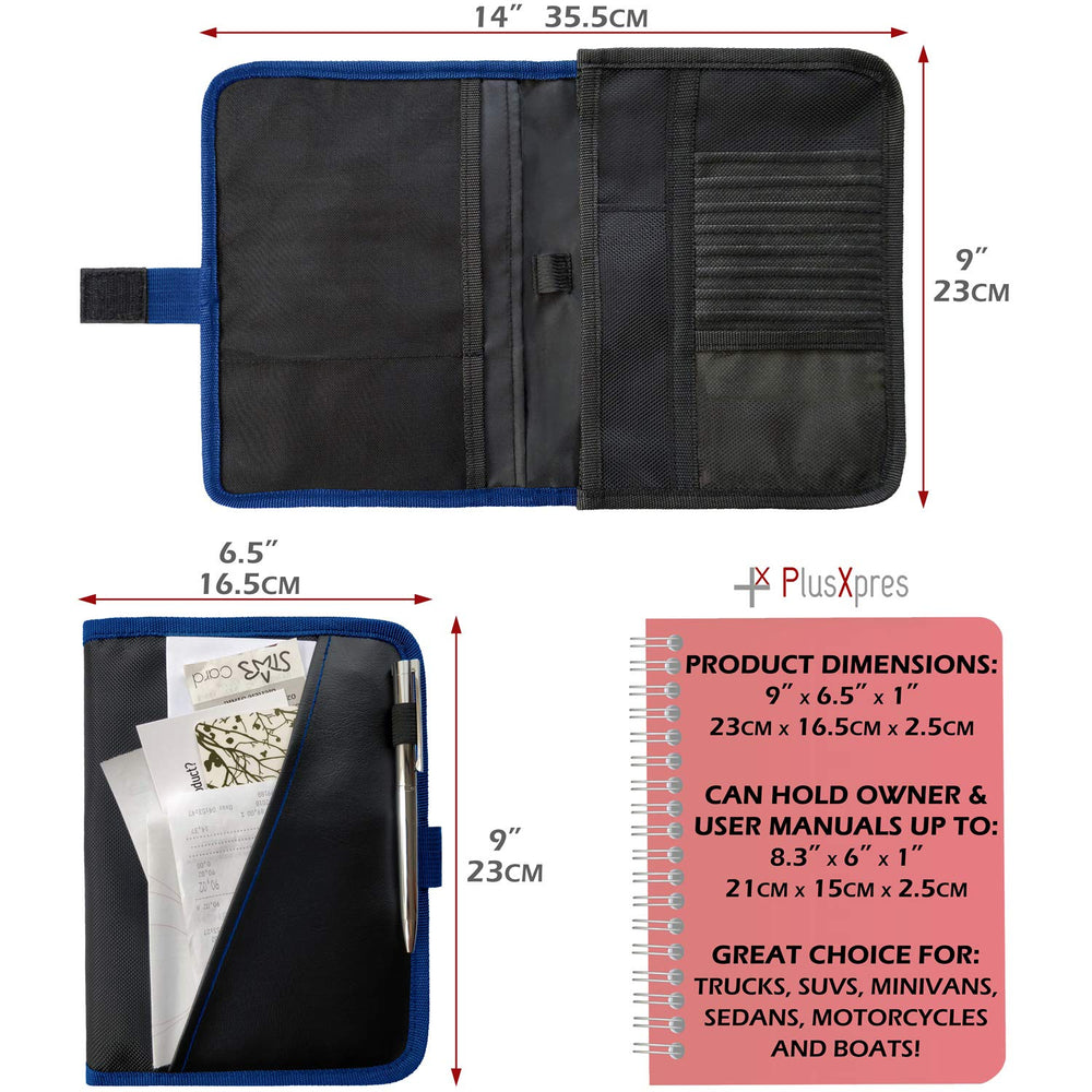 PlusXpres glove box organizer ID pocket stores roadside ID or insurance card securely.