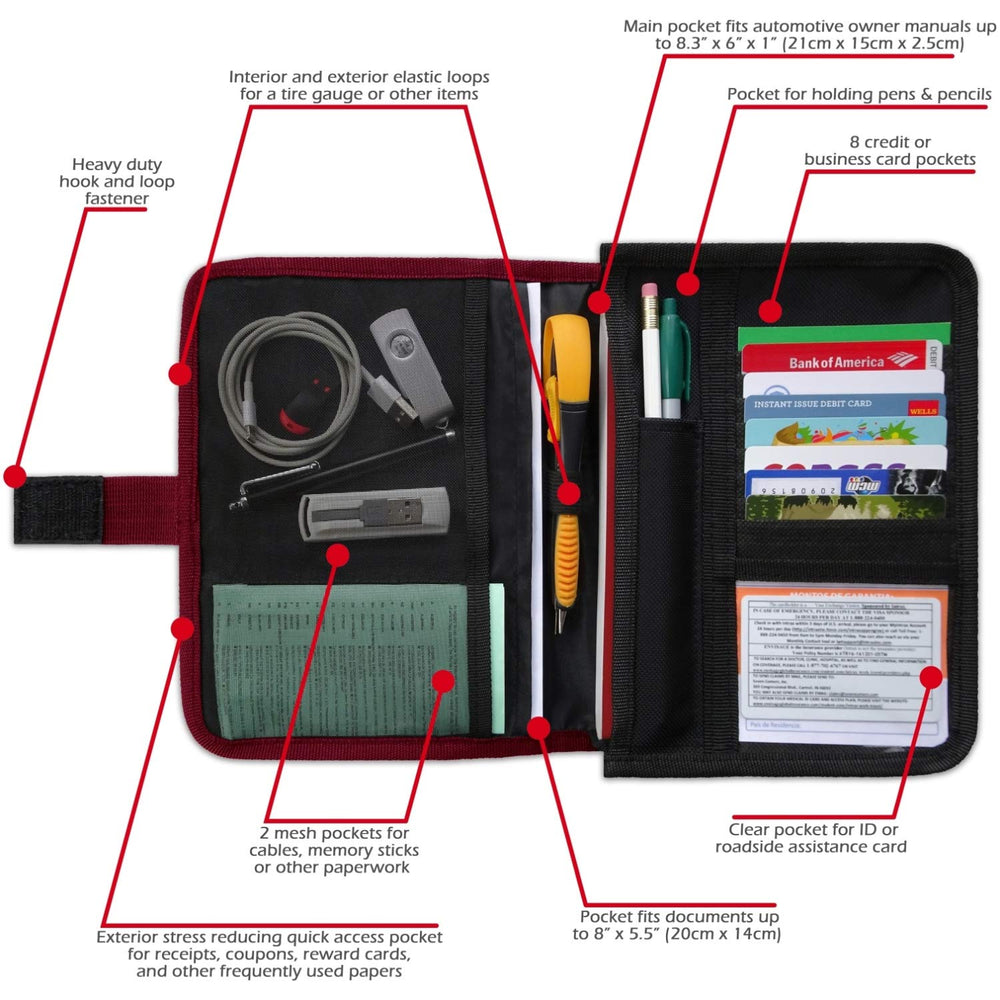 PlusXpres owner manual case fits up to 8.3 x 6 x 1 inches for safe storage.