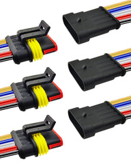 PLUXPAER 14 AWG 5 Pin Waterproof Male Connector for durable automotive connections