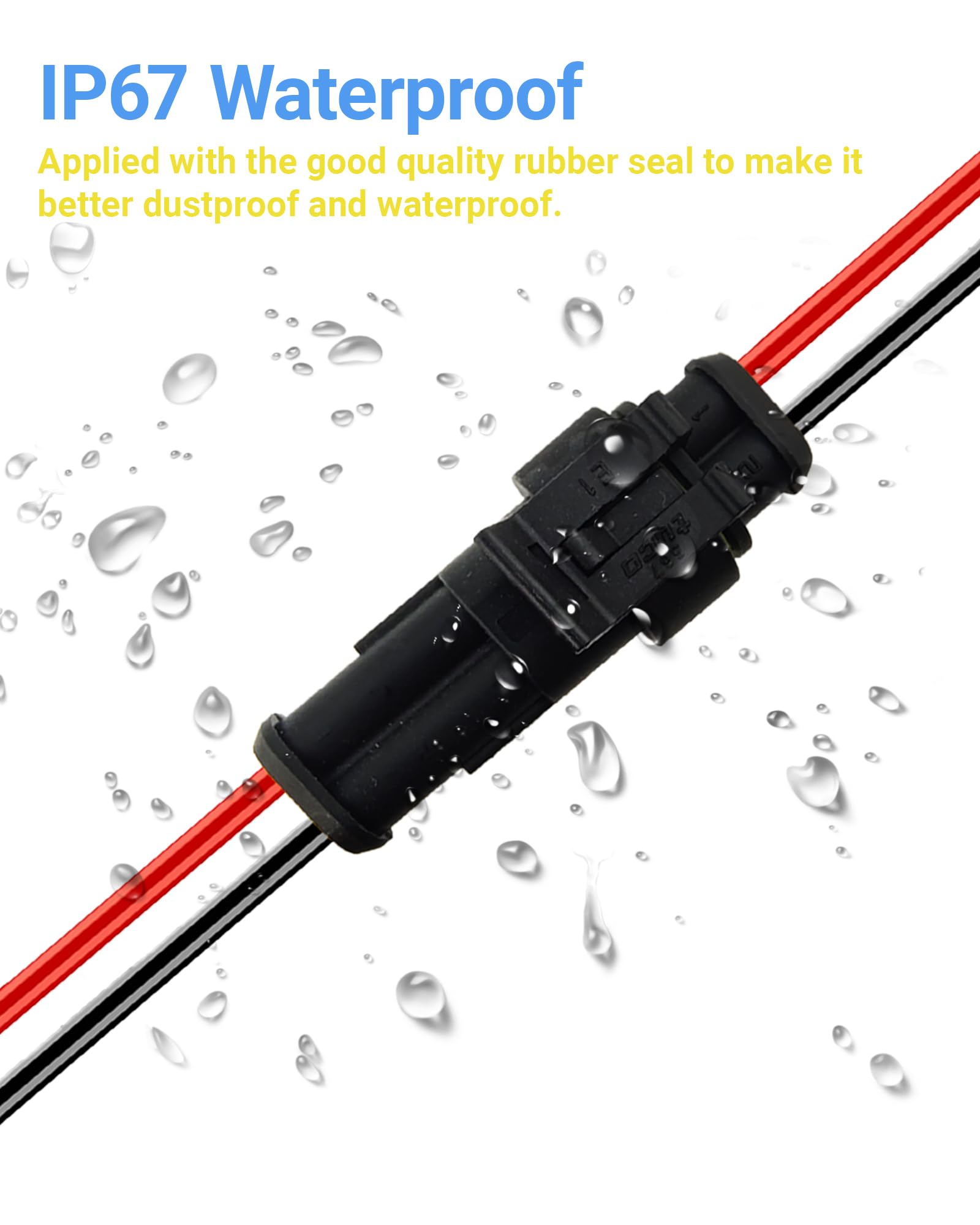 PLUXPAER wires detail shows 5.9 inch leads for flexible routing