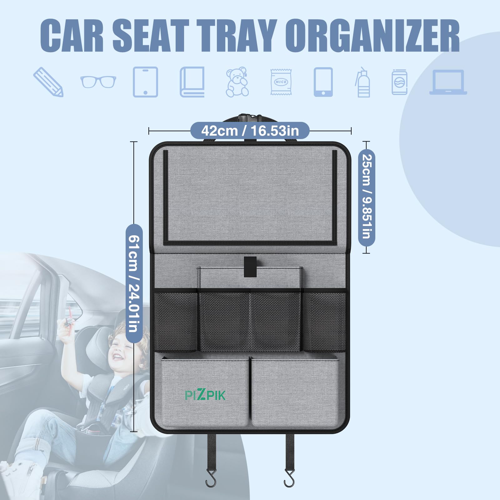 Plzpik two-pack backseat organizers ready for gifting