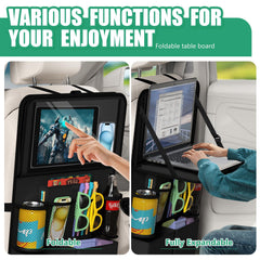 Plzpik kick mats protect seats from spills during trips.