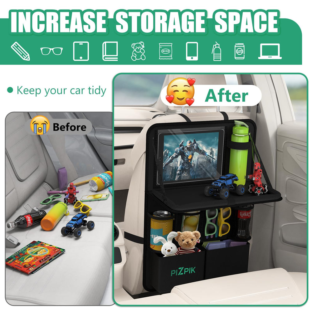 Plzpik travel organizer simplifies car trips for parents and professionals.