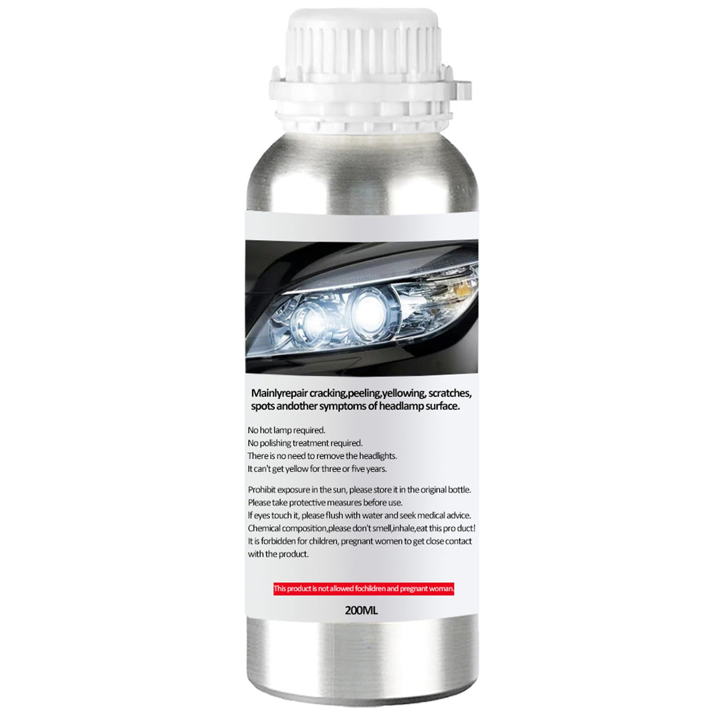 Pmbqifay 200ml headlight restoration liquid bottle restores clarity and brightness