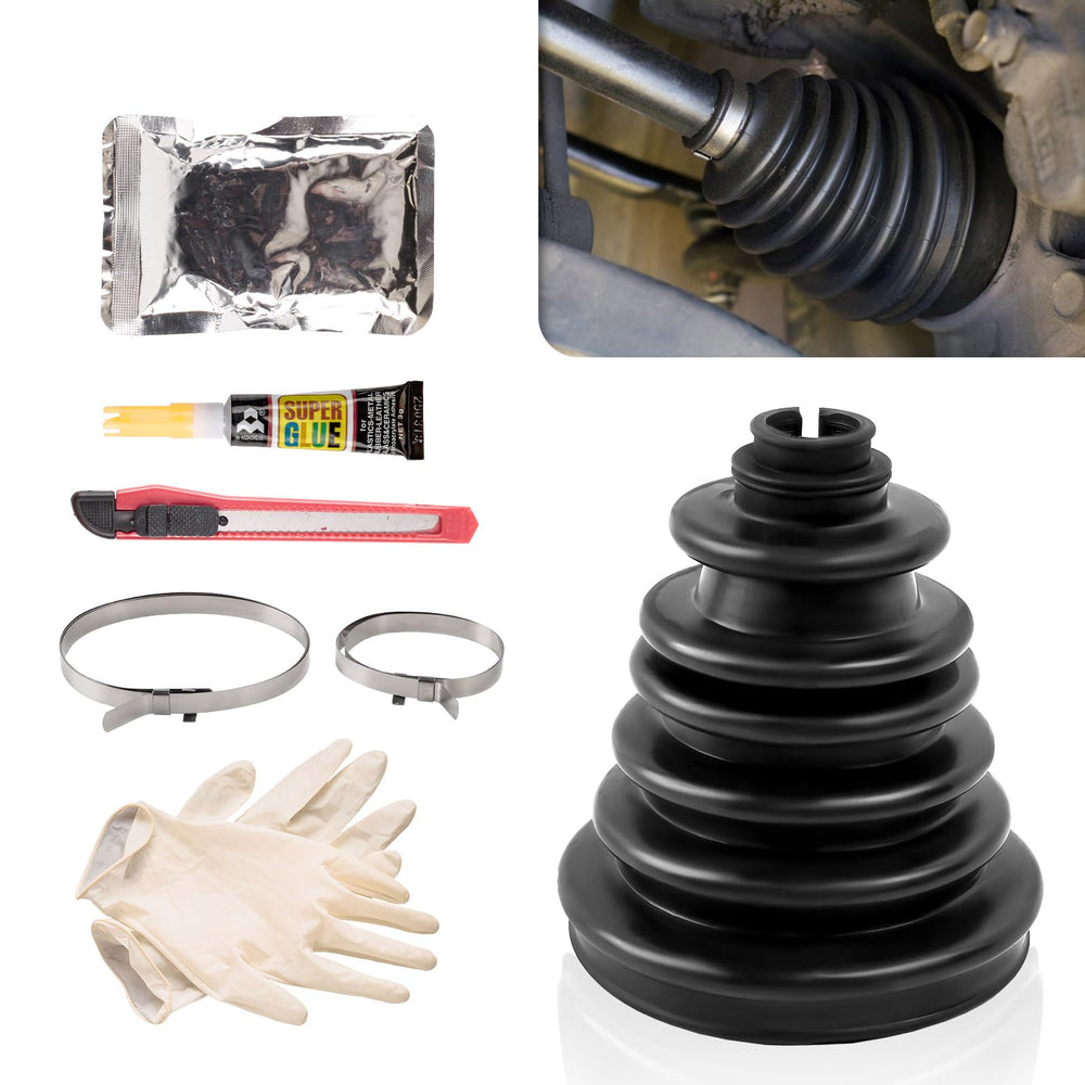 Pnkauto CVS18 boot kit for 22 mm to 28 mm shafts enables broad vehicle compatibility.