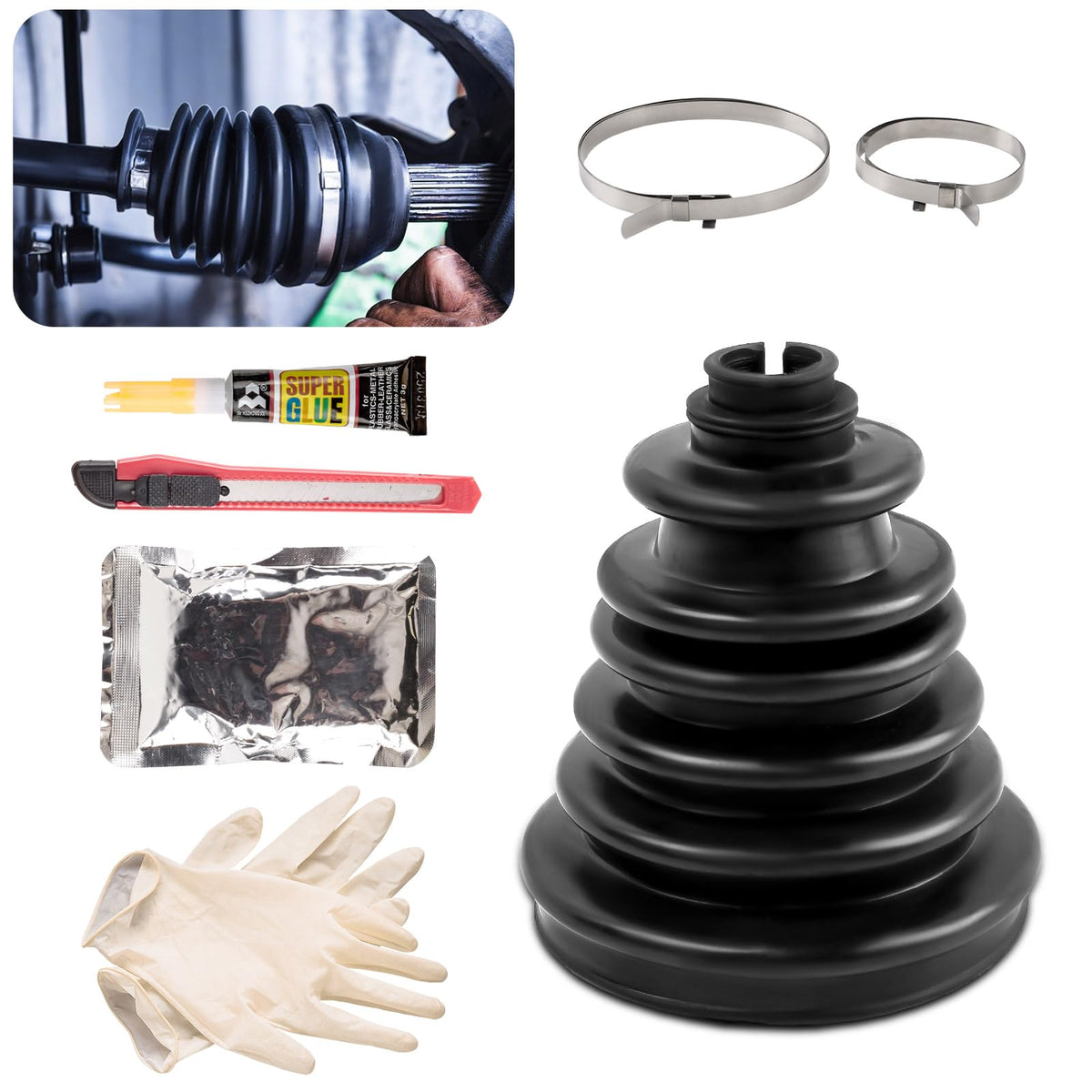 Pnkauto heavy-duty CV boot kit assembly for fast repair and CV joint protection.
