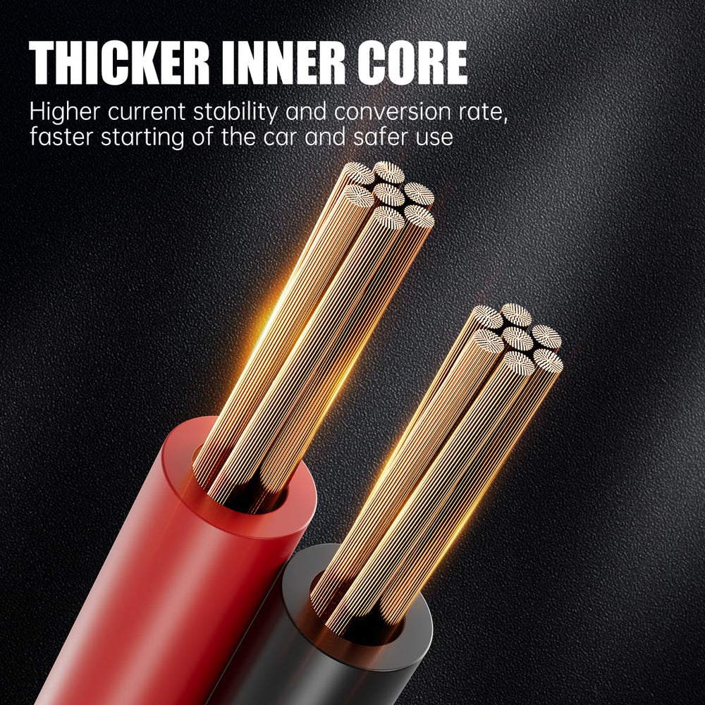 POADTOR jumper cable clamps with serrated teeth for secure connection