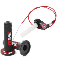 POCRRMCB twist throttle assembly on 7/8 inch bars for smooth acceleration.