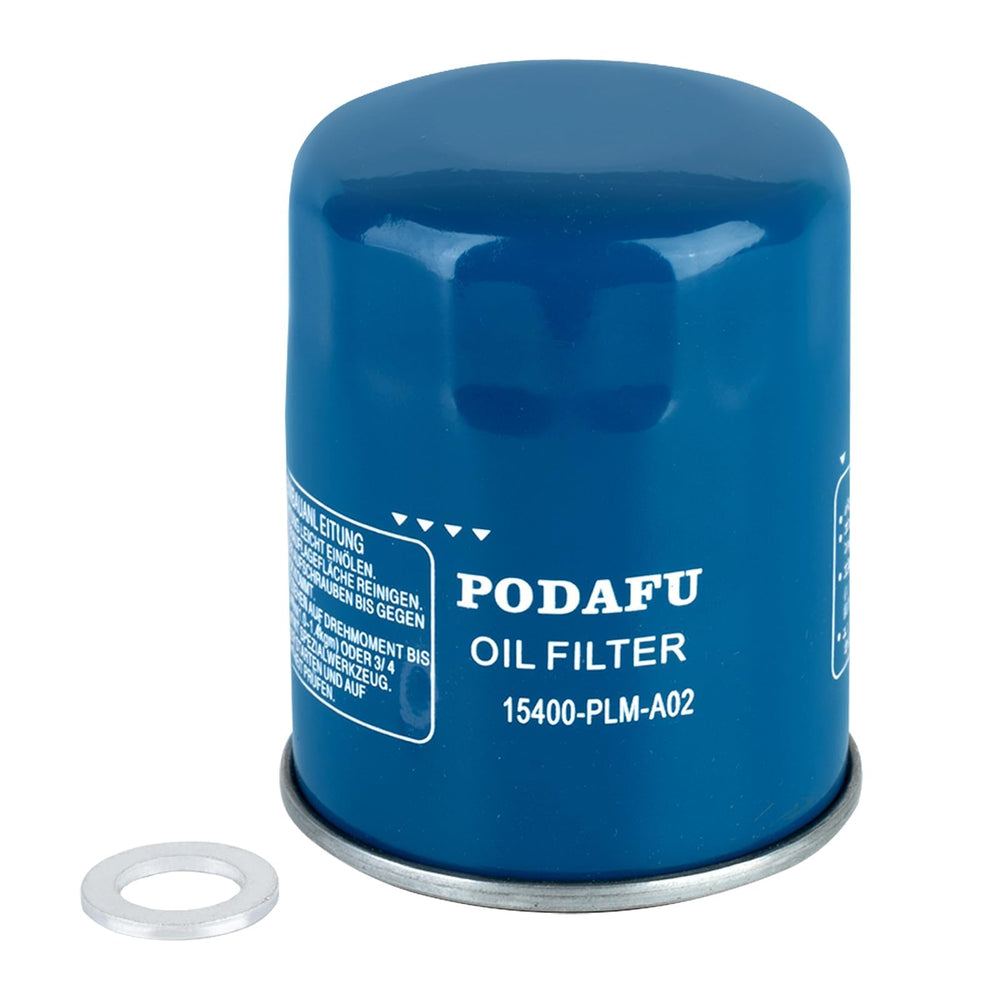 Podafu oil filter closeup for Honda Civic, showcasing easy replacement.